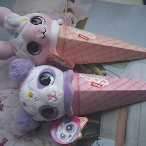 New Zuru Coco Surprise Perry The Bear & Mallow Bunny Collectible Plush Set of 2